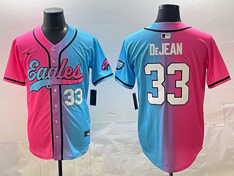 Men 2025 Philadelphia Eagles #33 Dejean Blue pink Nike Limited NFL Jersey style 03->philadelphia eagles->NFL Jersey